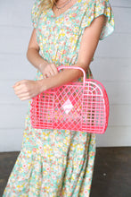 Load image into Gallery viewer, Coral Retro Capri Waterproof Jelly Beach Tote
