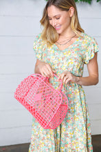 Load image into Gallery viewer, Coral Retro Capri Waterproof Jelly Beach Tote
