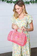 Load image into Gallery viewer, Coral Retro Capri Waterproof Jelly Beach Tote
