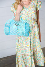 Load image into Gallery viewer, Capri Blue Retro Waterproof Jelly Beach Tote
