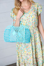 Load image into Gallery viewer, Capri Blue Retro Waterproof Jelly Beach Tote
