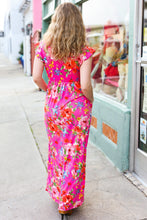 Load image into Gallery viewer, In Your Dreams Fuchsia Floral Fit &amp; Flare Maxi Dress
