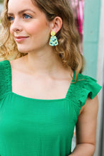 Load image into Gallery viewer, Mint Lemonade Drop Clay Earrings
