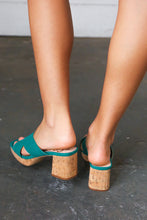 Load image into Gallery viewer, Emerald Chandra Faux Leather Cork Platform Sandals
