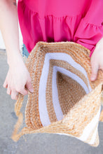 Load image into Gallery viewer, Beige and Cream Boho Weaved Tote Bag
