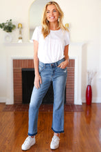 Load image into Gallery viewer, Judy Blue Medium Wash Release Hem Cropped Bootcut Jeans
