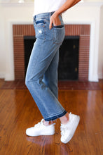 Load image into Gallery viewer, Judy Blue Medium Wash Release Hem Cropped Bootcut Jeans
