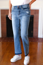 Load image into Gallery viewer, Judy Blue Medium Wash Release Hem Cropped Bootcut Jeans
