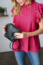 Load image into Gallery viewer, Black Vegan Leather Two Pocket Mini Cross Body
