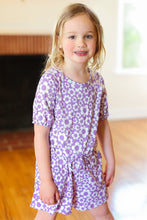 Load image into Gallery viewer, Kids Sunny Days Lilac Flower Elastic Waist Romper
