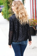 Load image into Gallery viewer, Be Your Own Star Black Sequin Open Blazer
