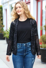 Load image into Gallery viewer, Be Your Own Star Black Sequin Open Blazer
