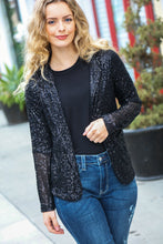 Load image into Gallery viewer, Be Your Own Star Black Sequin Open Blazer
