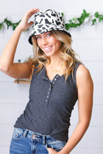 Load image into Gallery viewer, Cow Print Canvas Bucket Hat
