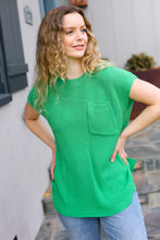 Load image into Gallery viewer, Seize The Day Kelly Green Dolman Rib Sweater Top
