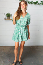 Load image into Gallery viewer, Sage Green Boho Surplice Pocketed Romper
