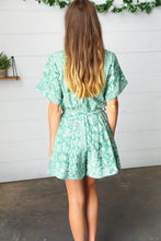 Load image into Gallery viewer, Sage Green Boho Surplice Pocketed Romper
