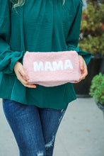 Load image into Gallery viewer, Blush "Mama" Sherpa Zipper Bag
