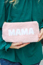 Load image into Gallery viewer, Blush "Mama" Sherpa Zipper Bag
