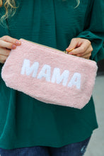 Load image into Gallery viewer, Blush "Mama" Sherpa Zipper Bag
