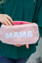 Load image into Gallery viewer, Blush "Mama" Sherpa Zipper Bag

