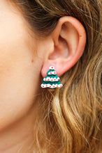 Load image into Gallery viewer, Christmas Tree Clay Stud Earrings
