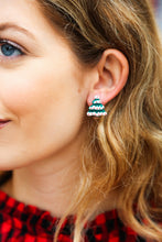 Load image into Gallery viewer, Christmas Tree Clay Stud Earrings
