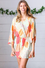 Load image into Gallery viewer, Multicolor Paisley Patchwork Surplice Romper
