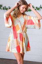 Load image into Gallery viewer, Multicolor Paisley Patchwork Surplice Romper
