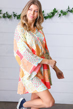 Load image into Gallery viewer, Multicolor Paisley Patchwork Surplice Romper
