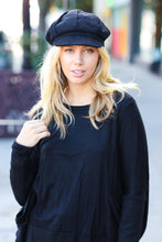 Load image into Gallery viewer, Black Paperboy Corduroy Cap
