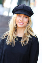 Load image into Gallery viewer, Black Paperboy Corduroy Cap

