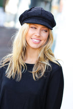 Load image into Gallery viewer, Black Paperboy Corduroy Cap
