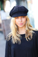 Load image into Gallery viewer, Black Paperboy Corduroy Cap
