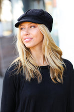 Load image into Gallery viewer, Black Paperboy Corduroy Cap
