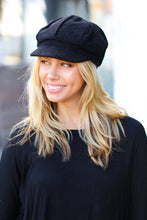 Load image into Gallery viewer, Black Paperboy Corduroy Cap
