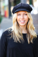 Load image into Gallery viewer, Black Paperboy Corduroy Cap
