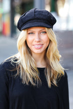 Load image into Gallery viewer, Black Paperboy Corduroy Cap
