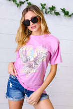 Load image into Gallery viewer, Acid Wash Pink &quot;Free Bird&quot; Graphic Tee
