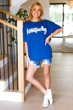 Load image into Gallery viewer, Be Proud Blue &quot;Kentucky&quot; Embroidery Pop Up Rib Knit Top
