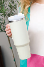 Load image into Gallery viewer, Cream Insulated 38oz. Tumbler with Straw
