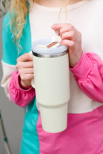 Load image into Gallery viewer, Cream Insulated 38oz. Tumbler with Straw
