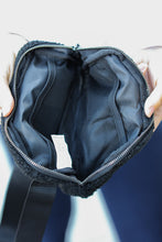 Load image into Gallery viewer, Black Sherpa Zipper Buckle Belt Sling
