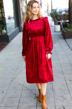 Load image into Gallery viewer, Be Your Own Star Ruby Mock Neck Velvet Dress
