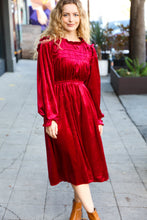 Load image into Gallery viewer, Be Your Own Star Ruby Mock Neck Velvet Dress
