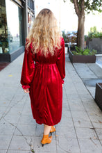 Load image into Gallery viewer, Be Your Own Star Ruby Mock Neck Velvet Dress
