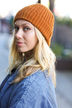 Load image into Gallery viewer, Let's Go Mustard Cable Knit Beanie
