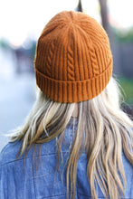 Load image into Gallery viewer, Let's Go Mustard Cable Knit Beanie
