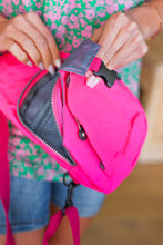 Load image into Gallery viewer, Hot Pink Nylon Casual Crossbody Sling Bag
