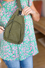 Load image into Gallery viewer, Army Green Nylon Casual Crossbody Sling Bag
